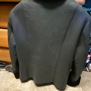 Black Armani sheepskin jacket. Men or women.